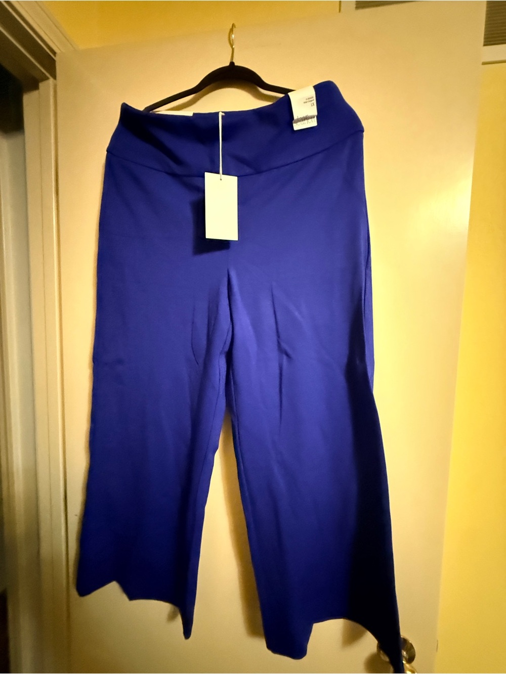 Scarlett Wide Cropped pants in Bright Royal Blue - Picture 4 of 4